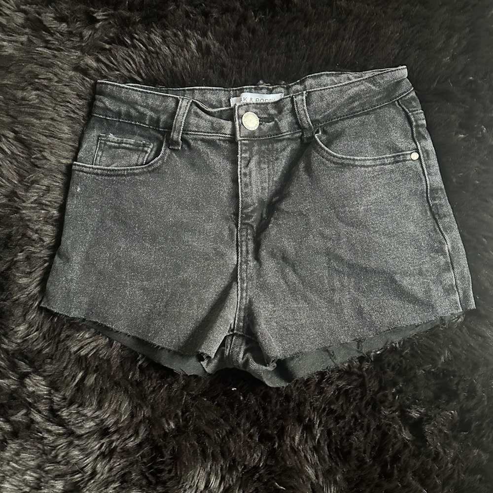 Black Jean Shorts